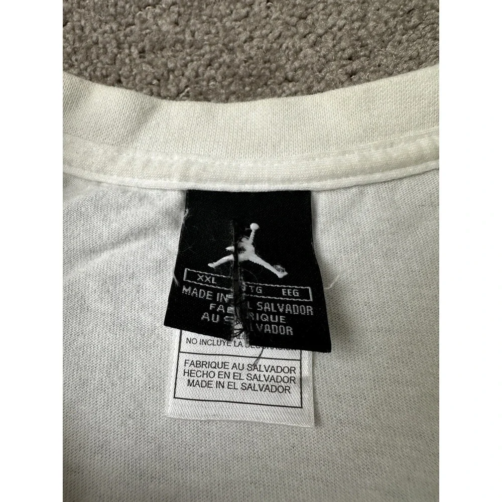 Vintage Mens T-shirt 90s Jordan Michael Jordan Photo Grid White Jumpman Size XXL